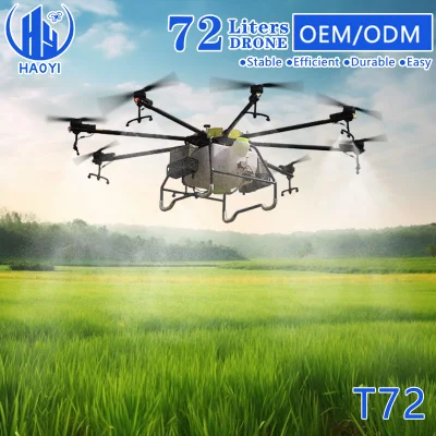  Big Agri Drones PARA Fumigar Supplier Logo Custom 72L 8 Axis Battery Electric Power Pesticide Spraying Dron Agricultural Drone for Agriculture Farming Fumigaz