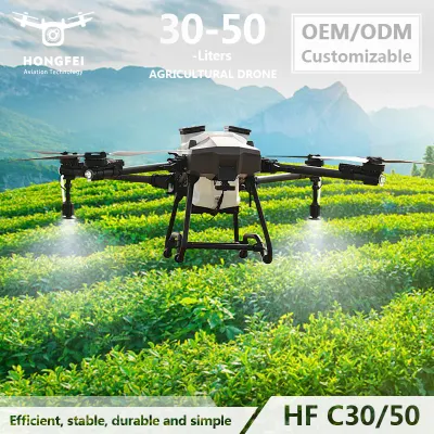 Logo Custom Drones Agriculture Carbon Fiber Frame Dron Spraying Autonomous 30-50 L Crop Spraying Drone to Spray Ricefield