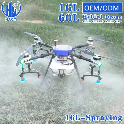 16L 60L Large Capacity Hybrid Uav Drones Fumigation Pulverizador Oil Gasoline Electric Strong Spray Power Agriculture Fumigation Spraying Hybrid Drone