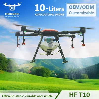 Battery-Powered Agricultural Spray Uav 10 Liters Low Consumption Sterilization Agriculture Drone