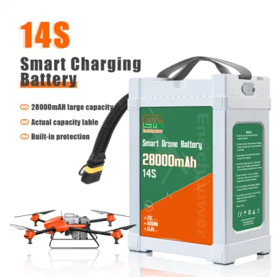 Rechargeable Smart BMS 14s Lipo 51.8V Battery 28000mAh for Agriculture Drone