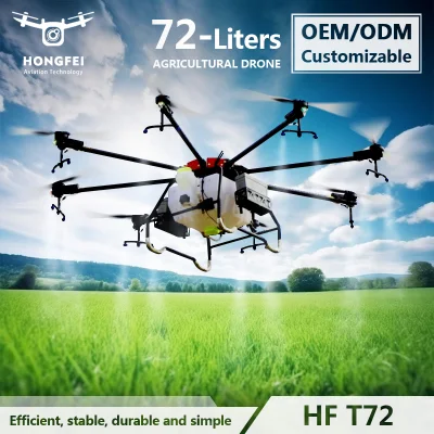  Large Capacity 72L Irrigation Uav Fumigation Agriculture Crop Pesticide Spraying GPS Dron Big Load Farming Agricultural Sprayer Drone with Lithium Battery