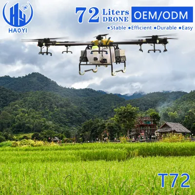  Easy to Use Agriculture Sprayer 72 Liter Autonomous Flight Drone Smart Farming Drones Manguera a Presion with Fertilizer Seed Spread Mixing Tank