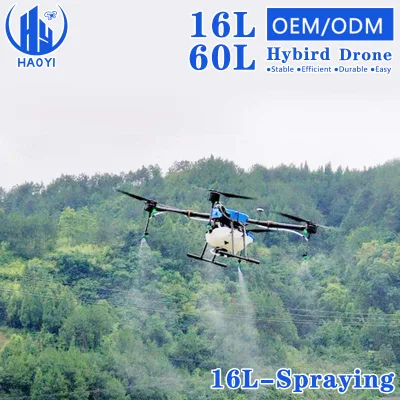 16L 60L Large Capacity Hybrid Uav Drones Fumigation Pulverizador Oil Gasoline Electric Strong Spray Power Agriculture Fumigation Spraying Hybrid Drone