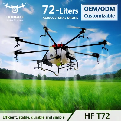 Agricultural Folding Uav Dron De Fumigacion Agricola 72L Autonomous Chemical Citrus Sprayer 75kg Fumigation Pest Control Large Agriculture Spraying Drone