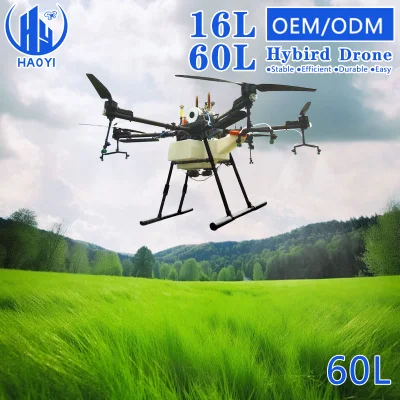 16L 60L Large Capacity Hybrid Uav Drones Fumigation Pulverizador Oil Gasoline Electric Strong Spray Power Agriculture Fumigation Spraying Hybrid Drone