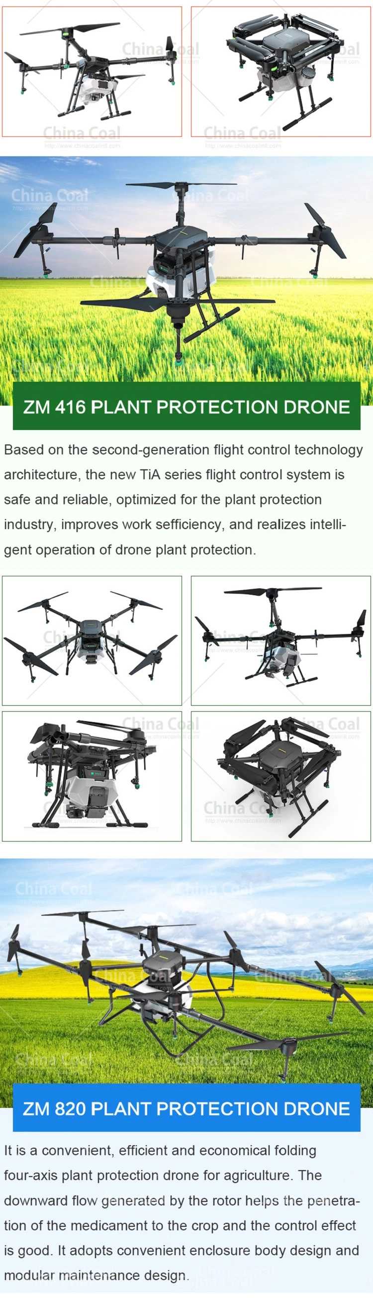 Uav Helicopter Plant Protection Drone Agricultural Helicopter for Crop Dusting