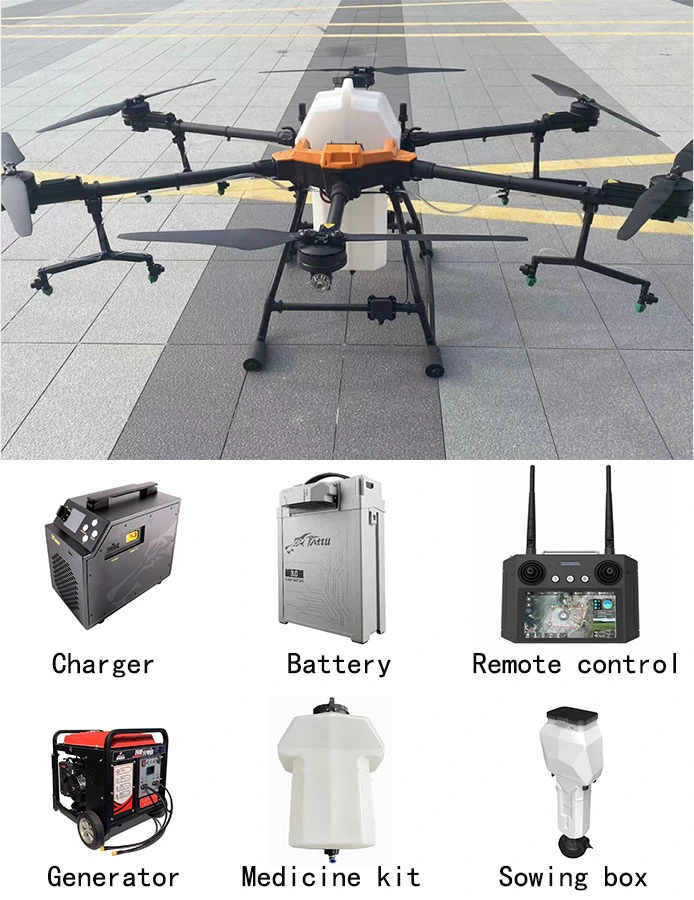 Smart Battery Agriculture Uav 30L Drone Agricultural Sprayer