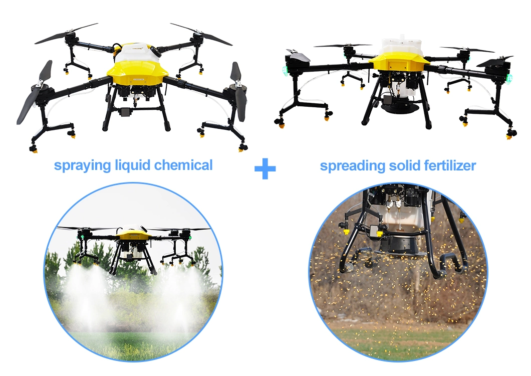 Different Payload Drones for Small Farm Big Farm Larger Farm Spraying Pesticides Foliar Fertilizer Spreading Solid Fertilizer Seeds Spraying Drones