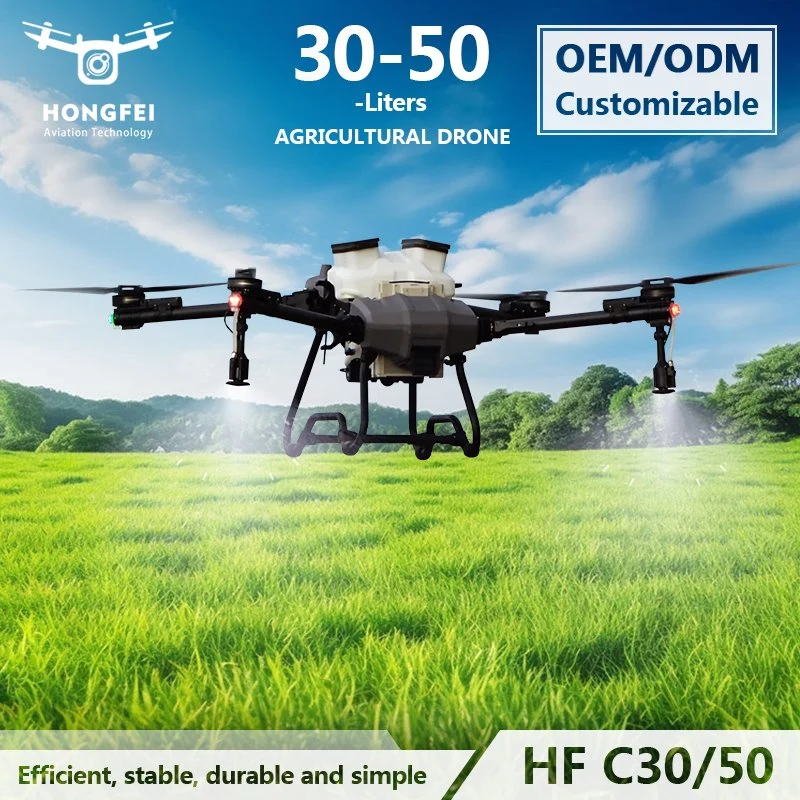 Logo Customized Agricultural Drone Sprayer 4 Axis Pesticide Spray Uav 30L 50L Agriculture Spraying Drone Price