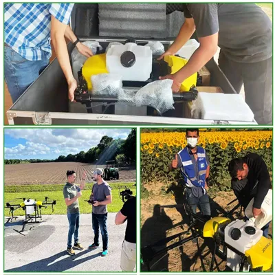 Joyance gran carga útil UAV Sprayer Drone Agricultura con APP automático Fumigación inteligente volando pesticidas esparciendo Granula fertilizante igual que DJI Agras Drones