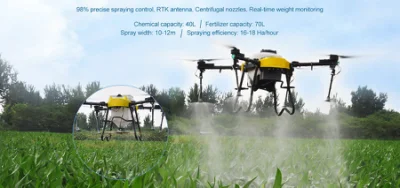 Big Payload pulverizador agrícola Drone T30 T40 con fertilizantes para segar Modo
