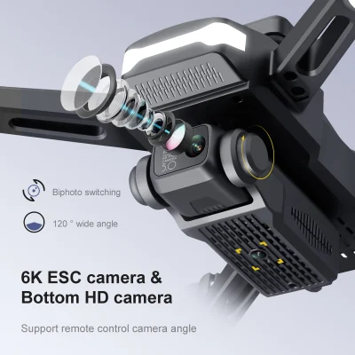 V29 eludir obstáculos la fotografía aérea Drone 6K de aviones de la tecnología HD Professional negro mando a distancia helicóptero
