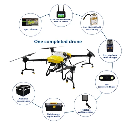 Joyance cuatro ejes fumigación Drone Marco plegable rápido tapón tanque de agua Agricultura Agricultura Agrícola Drone Farm Sprayer