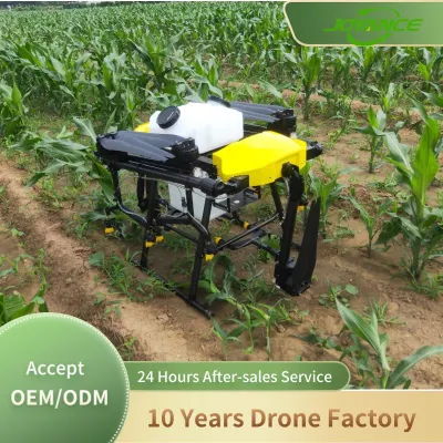 Joyance Jt30 propagación de fertilizantes sólidos pulverización de pesticidas líquidos Fly GPS Rociador agrícola de 30liters 6 ejes Drone Farm Spraying con boquillas de alta presión