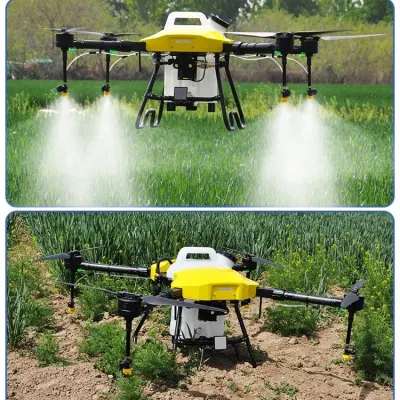 Uso en granjas pequeñas 10liter Long Flight Time pulverizador Dron 4-Axis Mosca autónoma GPS pulverizador agrícola Drone para pesticidas pulverización y. Propagación de fertilizantes