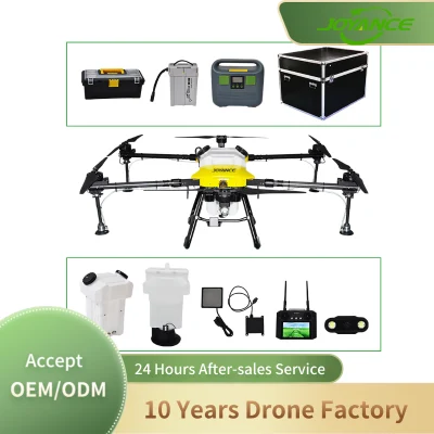 Joyance Jt30 propagación de fertilizantes sólidos pulverización de pesticidas líquidos Fly GPS Rociador agrícola de 30liters 6 ejes Drone Farm Spraying con boquillas de alta presión