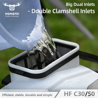 30-50L fácil de operar fertilizante de semillas esparcidor de alimentos Hongfei Fumigación agrícola UAV fumigación grande Drone para agricultura