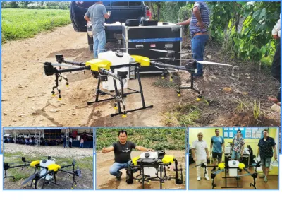 30 litros Gran rociado eficaz de pesticidas Sprayer Drones agrícolas para la Granja Fumigación