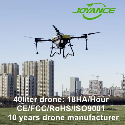 Fácil de controlar 40L pulverización UAV OEM pulverizador agrícola Pesticida Drone para uso agrícola con esparcidor de siembra de fertilizante rápido Entrega