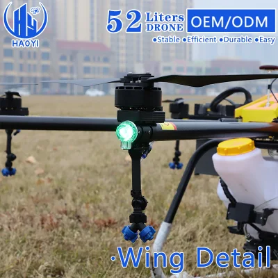 Precios baratos directa de fábrica pulverizadora agrícola de pulverización de UAV 52L Zumbido para la Agricultura