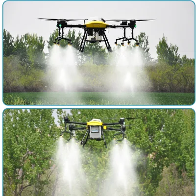 Maquinaria agrícola helicóptero RC fácil de controlar y reparar pesticidas Pulverización líquidos Fertilzier pulverización de fertilizante sólido propagación Agropecuaria Drone T30t40