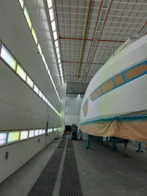 Cabina de pintura Customied Yatch Design tiro lateral cabina de pintura Vessle Sala de pintura