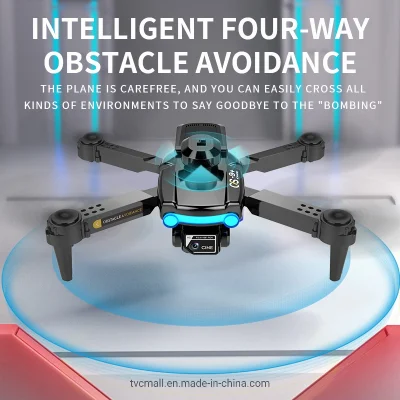 CS9 Drone RC plegable de lente única con cámara de 4 ejes Quadcopter con retención de altitud, modo sin cabeza, retorno con un solo botón, ajuste de velocidad - Negro.