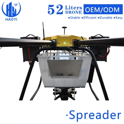 Haoyi 52L Protección de plantas agrícolas pulverizador UAV 60 Kg carga útil Fumigación Granja fertilizante Drone Agrícola