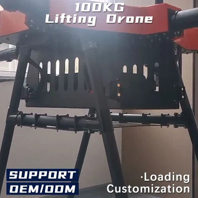 Mando a distancia del bastidor de fibra de carbono a larga distancia de 100kg Payload la entrega de agricultura industrial Transporte de cultivo para uso agropecuario Drone