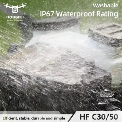 30-50L fácil de operar fertilizante de semillas esparcidor de alimentos Hongfei Fumigación agrícola UAV fumigación grande Drone para agricultura