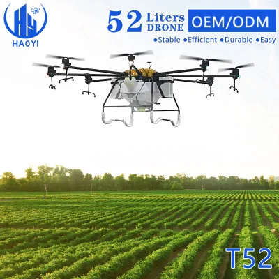 Haoyi 52L Protección de plantas agrícolas pulverizador UAV 60 Kg carga útil Fumigación Granja fertilizante Drone Agrícola