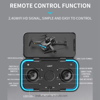 CS9 Drone RC plegable de lente única con cámara de 4 ejes Quadcopter con retención de altitud, modo sin cabeza, retorno con un solo botón, ajuste de velocidad - Negro.