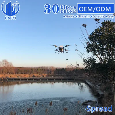 30L Agricultura lavable IP67 Profesional Spray pulverizador de herbicida pesticida Drone de semillas fertilizantes comida de peces difusión