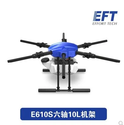 2022 Nuevo EFT G610 cuatro ejes 10L/Kg Carbón de Drona en Spray Agrícola Estructura de fibra con tapón As150u 10L Kit de depósito de agua DIY