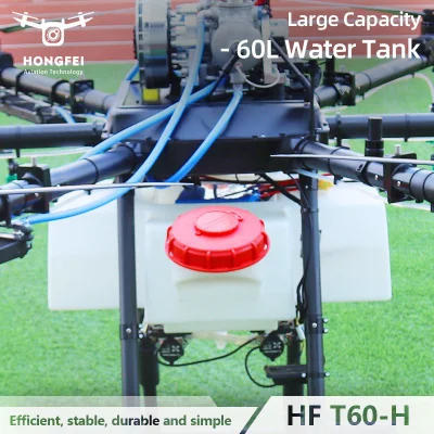 Empresas industriales de Drone 60L rentable Dron de Fumigacion Agricola Aerosol para agricultura de larga distancia operado con aceite con mando a distancia