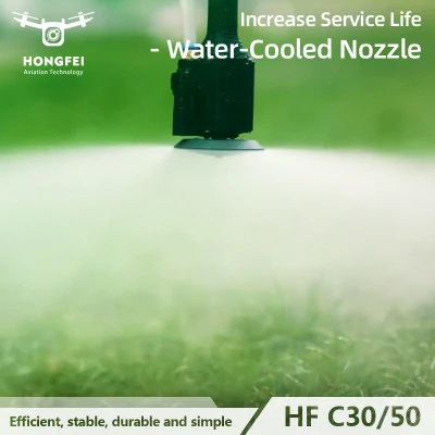 30-50L fácil de operar fertilizante de semillas esparcidor de alimentos Hongfei Fumigación agrícola UAV fumigación grande Drone para agricultura