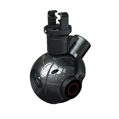 7mp Ai Tracking 800m de la aleación de metal de 3 ejes de la gama visual Cámara Gimbal para Drone