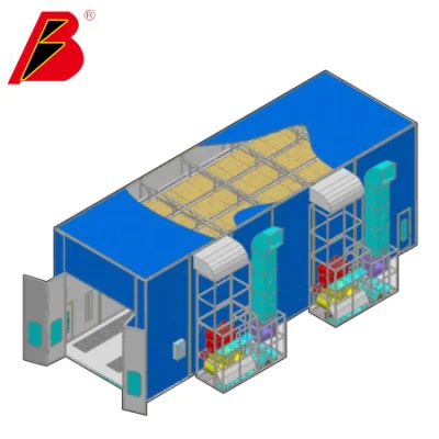 Cabina de pintura de la industria de la pintura del horno de cocción de la línea de producción para el bus