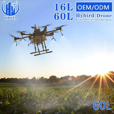 16L 60L gasolina de aceite Dronos híbridos árboles frutales rociador de pesticidas Fumigación Drone de aves agrícolas con gran poder para el control de plagas Pulverización de cultivos