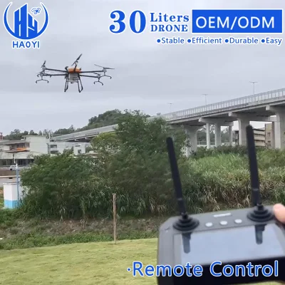 12 Ha/H T30 Dron Fumigador Pulverizador de plaguicidas cultivos distribuidos 40 Kg 30L de agua de gran capacidad de tanque de pulverización de la agricultura GPS Agricola Drone para Perú Chile Colombia