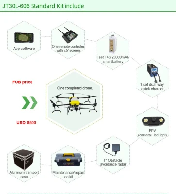 30L Sprayer de cultivos árboles de plátano y caña de azúcar Drone Agricultura