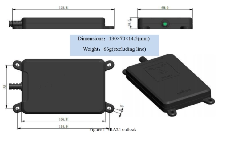 Nanoradar 24GHz Height Measure Radar Sensor for Agricultural Uavs Drone Supporting 200meters Detection Range