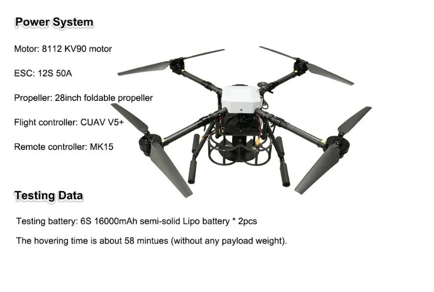 Big Drones Supplier Remote Control Drones Heavy Lift Drone Vtol Drone Unmanned Aerial Systems Long Distance Drone Fire Fighting Drone