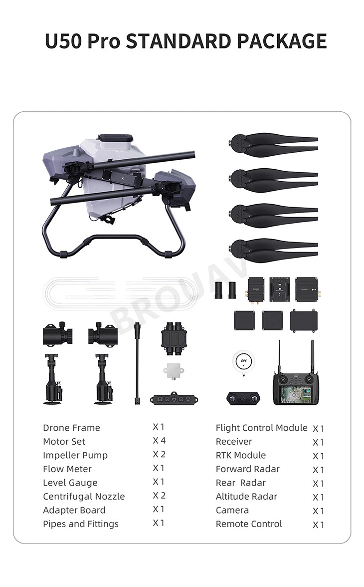 U50 Profactory Newest Agricultural Sprayer Drone Heavy Payload Uav Aircraft Foldable Multi-Rotors Farmer Usage Spraying Drone