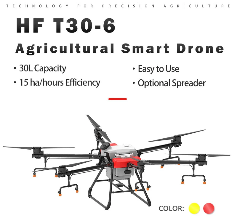30L Spraying Obstacle Avoidance Fumig Seed Fertilizer Spread Farm Agricultural Plant Protection Agro Drone Sprayer Drones Agricultura with 6 Axis Fixed Wing