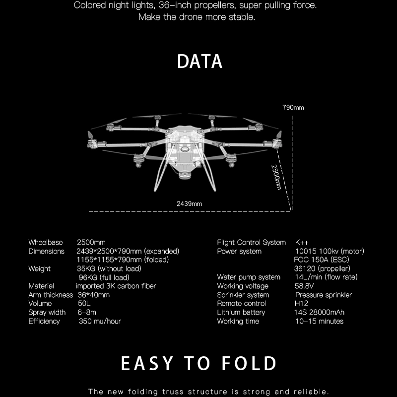 Agricultural Plant Protection Drone Farming Agriculture Sprayer Crop-Dusting Drones GPS Intelligent Aviation Pesticide Uav