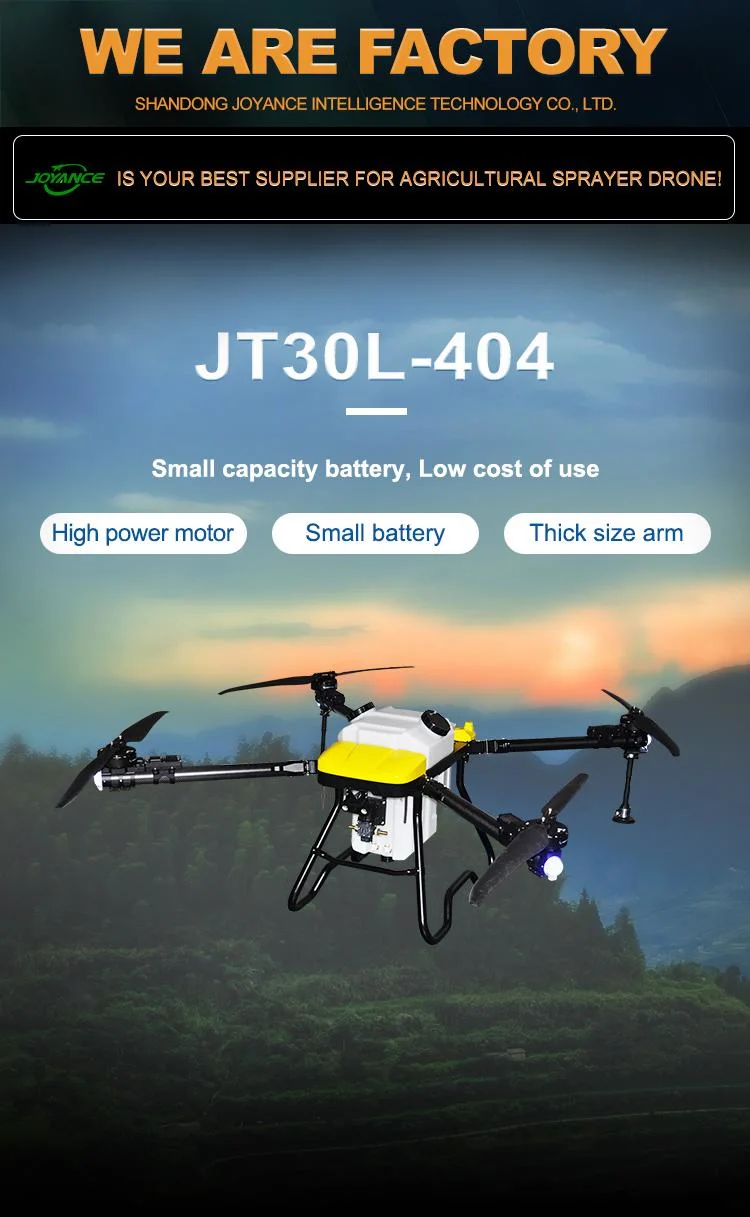 Jt30L-404 Agriculture Sprayer Drone with 4 Heavy Duty Motors and Smart Battery