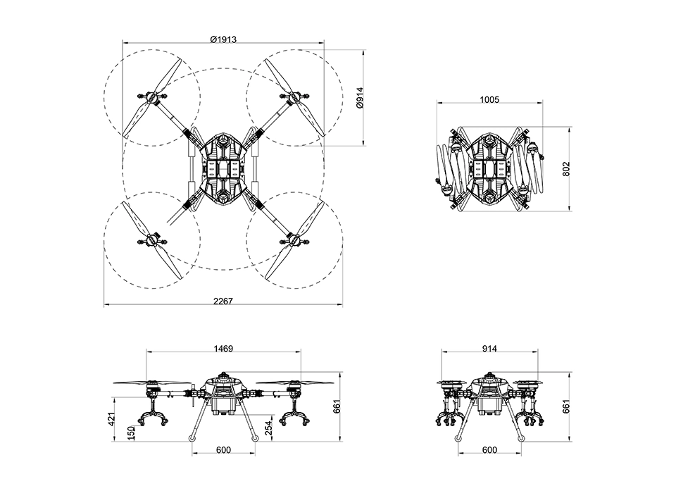 Eft G20-Q Professional Farmer Quadcopter 20L 20kg Agriculture Sprayer Drone / Four-Axis Agriculture Sprayer Drone