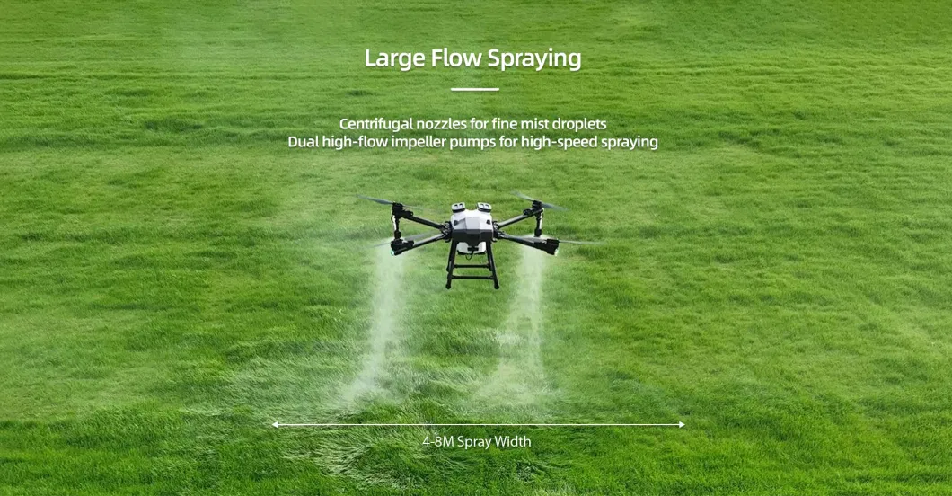 AG Crop Spraying Chemicals Drones PARA Fumigar Precios Frame Drone Servico Agricola Agriculture 30kg 50kg with 4-8 M Spray Width with Fertilizer Sprayer